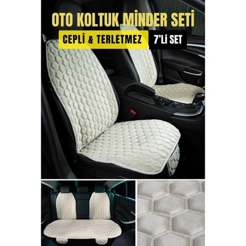 PREMİUM BABYFACE KUMAŞ OTO MİNDER SETİ BEJ( 7 PARÇA)