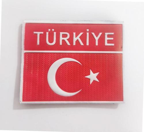 Arkası Cırtlı Plastik Bayrak Patch 6X5.5