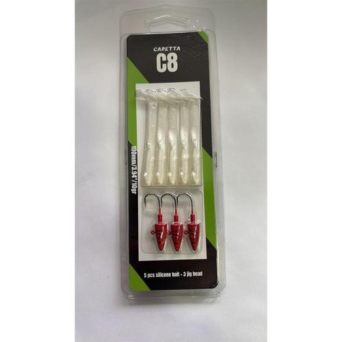 C8 10cm 10gr 5+3 Silikon Yem Red Head