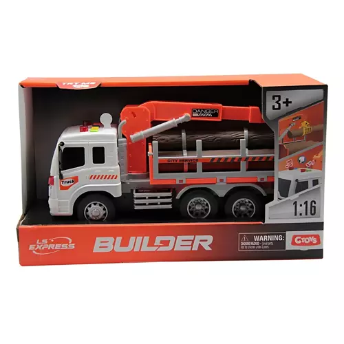 Ctoys Sesli Işıklı Kütük Taşıyıcı Vinç Kamyon  WY300F