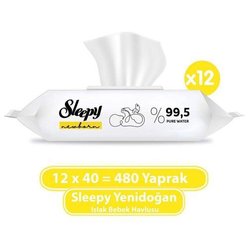 Yenidoğan Islak Bebek Havlusu 12x40 (480 Yaprak)