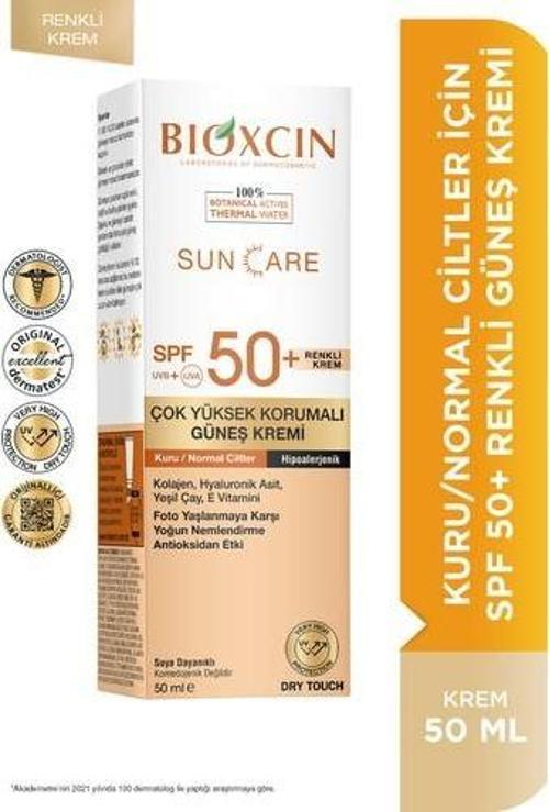 Sun Care Çok Yüksek Korumalı Kuru/Normal Ciltler Için Renkli güneş Kremi 50 ml Spf 50+
