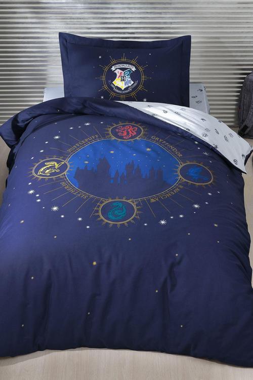 Harry Potter Hogwarts Tek Kişilik Lisanslı Çocuk Nevresim Takımı