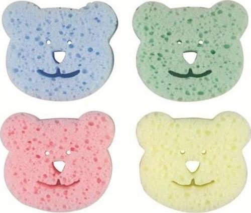Renkli Bebek Banyo Süngeri (4'lü Paket)