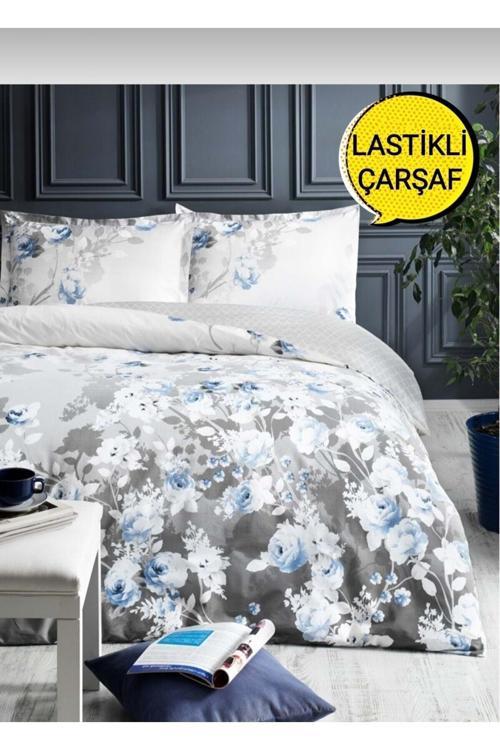 Çift Kişilik ( Çarşafı Lastikli ) Nevresim Takımı Lupita Kahve