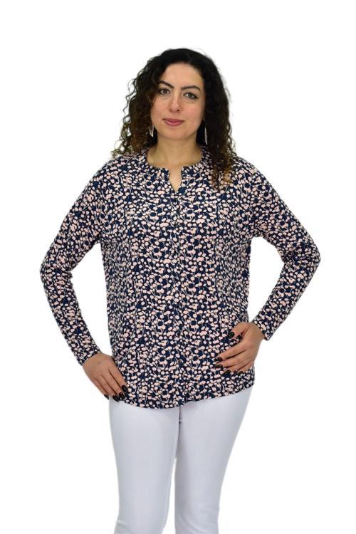 Kadın Uzun Kol Düğmeli Bluz BGL-ST04683