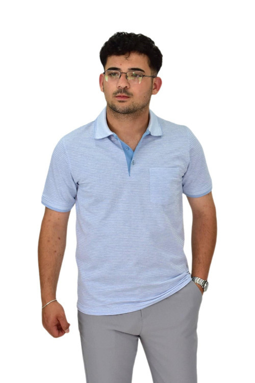 Erkek Polo Yaka Düğmeli Tişört t-224 BGL-ST04590