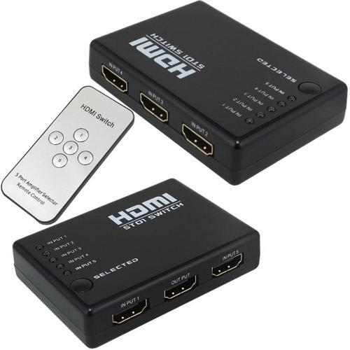 5 GİRİŞ 1 ÇIKIŞ HDMI SWITCHER TOPLAYICI KUMANDALI ADAPTÖRSÜZ (5060)