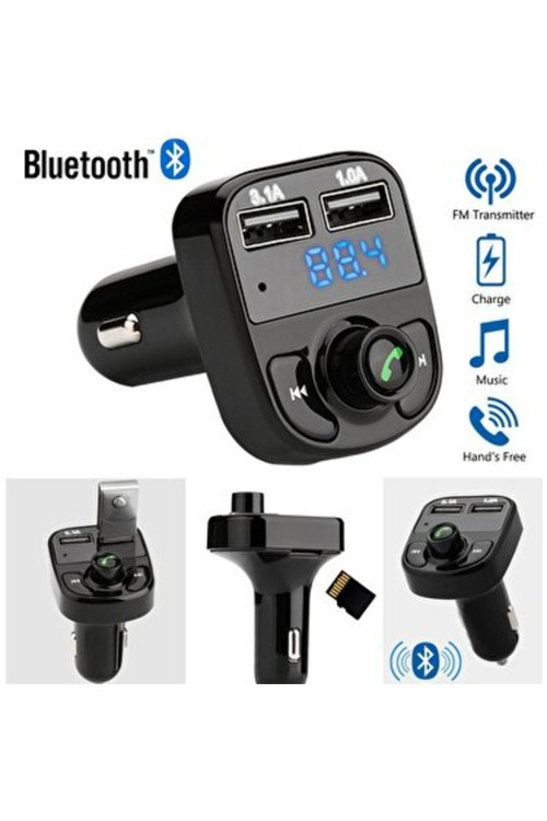 Carx8 Araç Usb Mp3 Sd Kart Çakmaklık Girişli Oto Müzik Çalar Kiti Kablosuz Çakmak Girişi Bluetooth