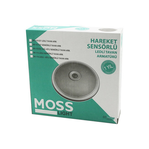 MOSS LIGHT M1-113 LEDLİ TAVAN ARMATÜRÜ PLASTİK 360 DERECE SENSÖRLÜ=10SN--5DK ÇAP: 30CM ALGILAMA: YARIÇAP 5MT (5060)