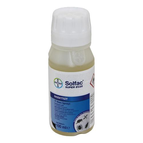 BAYER SUPER EC-25 SOLFAC İNTEKTİSİT S.SİNEK PİRE KENE H.BÖCEK İLAÇ SIVI 100ML  GO50608223960