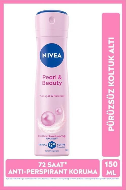 Kadın Sprey Deodorant Pearl&Beauty 150ml,72 Saat Anti Perspirant Koruma, Pürüzsüz Koltuk Altı