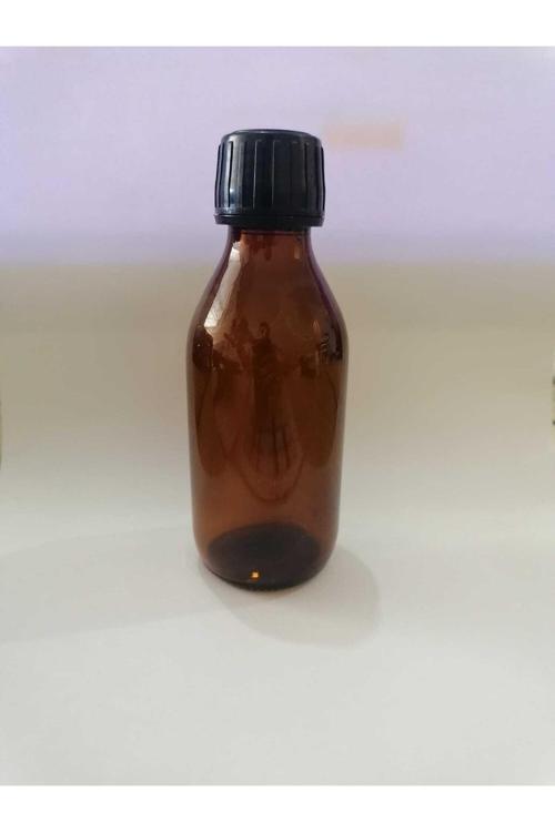 Cam Şişe 100 Ml Ve Plastik Siyah Kapak 25 Adet