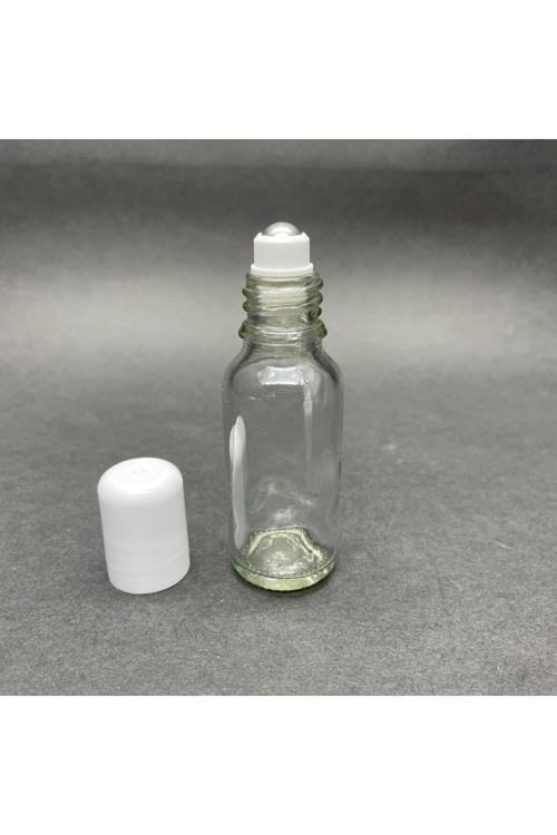 20 Cc Şeffaf Cam Roll-on Şişesi - 20 Ml Çelik Bilyeli Şişe - Cam Roll On Şişe - Cam Şişe (120 Adet)