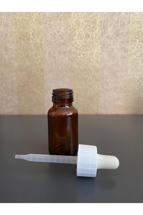 30 Cc Amber Cam Şişe Plastik Damlalıklı 24 Adet