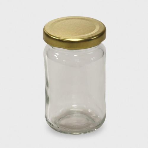 12 Adet Cam Kavanoz 105ml Gold Metal Kapaklı Gıda, Krem Ve Yemek Kullanımına Uygun Dekoratif Kavanoz