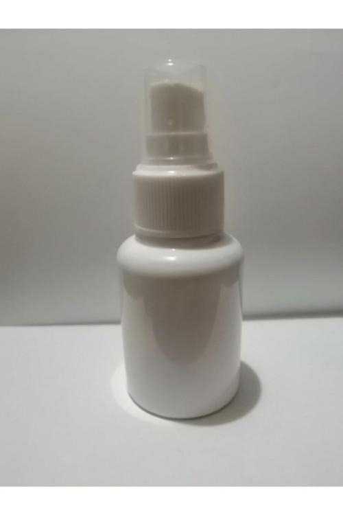 60ml Beyaz Mat Tombul Plastik Şişe+sprey Başlık,dezenfektan Şişesi,medikal Şişe,boş Şişe,50 Adet