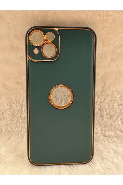 Iphone 14 Plus İle Uyumlu Şık Gold Detaylı Kılıf