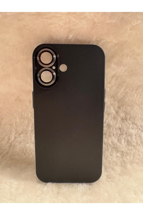 Iphone 16 İle Uyumlu Ultra Yumuşak Dokulu / Şık Lens Başlıklı Telefon Kılıfı