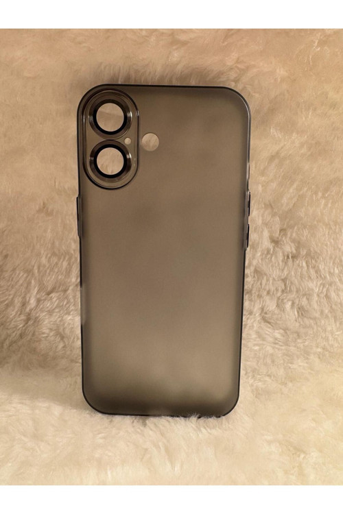 Iphone 16 İle Uyumlu Ultra Yumuşak Dokulu / Şık Lens Başlıklı Telefon Kılıfı