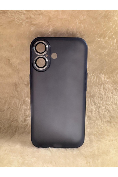 Iphone 16 İle Uyumlu Ultra Yumuşak Dokulu / Şık Lens Başlıklı Telefon Kılıfı