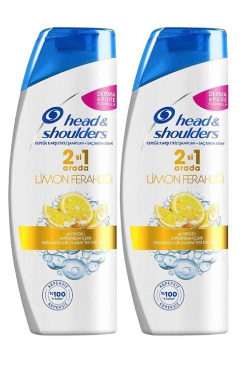 Head & Shoulders 350 ml. Şampuan 2-1 Limon Ferahlığı 72 Saat Kepeksiz X 2 Adet