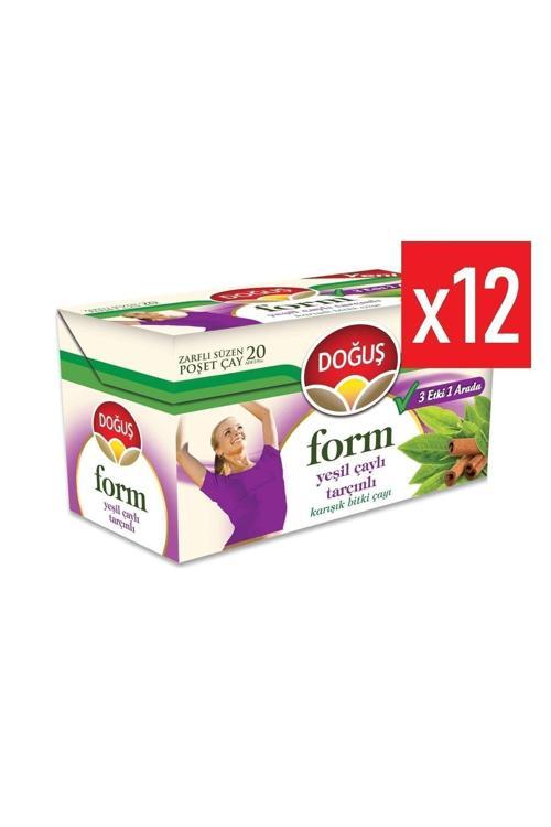 Form Yeşil Çaylı Tarçınlı Karışık Bitki Çayı 12 Adet 20'li