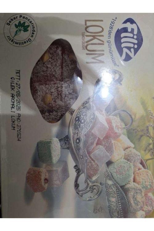 LOKUM ÇİLEKLİ FINDIKLI 375 GR 1 ADET ŞEKER PANCARINDAN ÜRETİLMİŞTİR