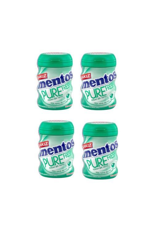 Pure Fresh Yeşil Nane Aromalı Şekersiz Draje Sakız 60 G X 4 Adet