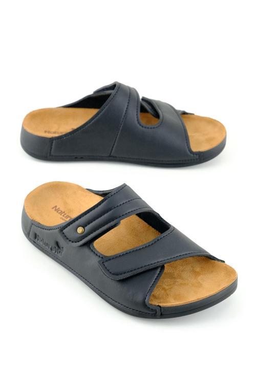 Naturela Kadın Yazlık Suni Deri İki Cırt Cırtlı Kemer Ayarlanabilir Comfort Taban Günlük Terli