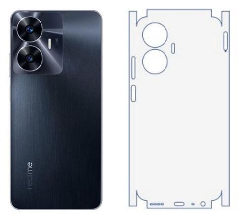 Realme C55 ile Uyumlu MAT Arka Kaplama