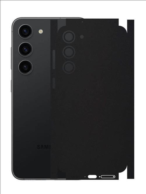 Samsung Galaxy S23 Plus ile Uyumlu Mat Siyah Arka Kaplama