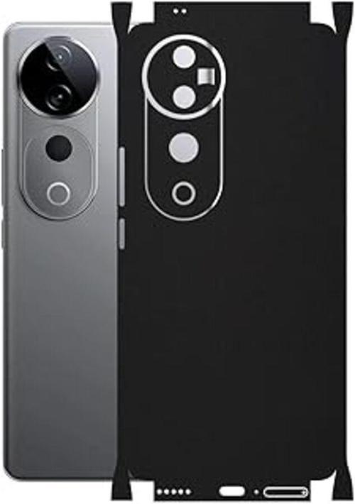 Vivo V40 ile Uyumlu Mat Siyah Arka Kaplama