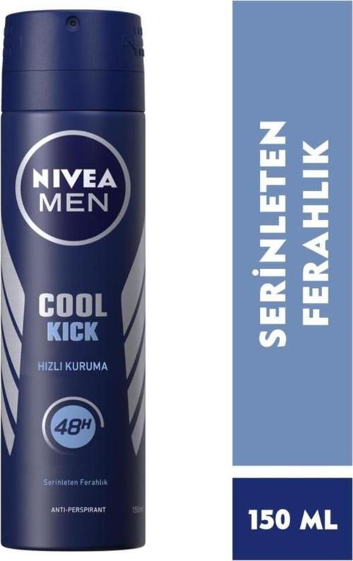 Men Erkek Sprey Deodorant Cool Kick 150ml, 48 Saat Anti-perspirant Koruma, Serinleten Ferahlık