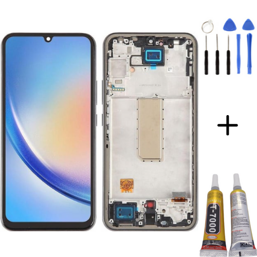 TE Samsung A34 5G A346F Uyumlu OLED Çıtalı Lcd Ekran Beyaz 