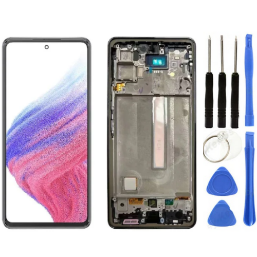 TE Samsung A53 5G A536F Uyumlu Çıtalı Lcd Ekran Servis Siyah