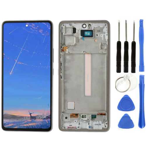 TE Samsung A53 5G A536F Uyumlu OLED Çıtalı Lcd Ekran Beyaz