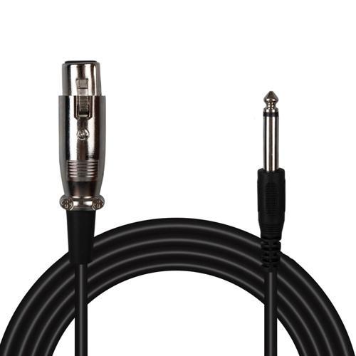 G-526V Siyah 6.3Mm Mono Erkek Canon Dişi 4 Metre Mikrofon Ara Kablosu