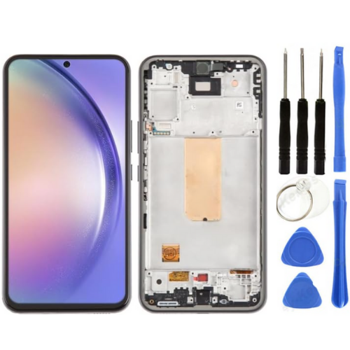 TE Samsung A54 5G A546F Uyumlu Lcd Ekran Servis Siyah + Tamir Seti