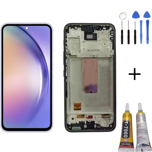 TE Samsung A54 5G A546F Uyumlu OLED Çıtalı Lcd Ekran Siyah 