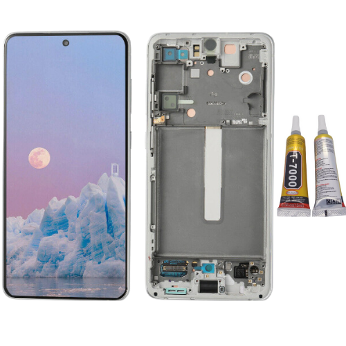 TE Samsung S21FE G990E Uyumlu Çıtalı OLED Lcd Ekran Beyaz B7000