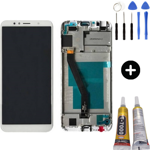 TE Huawei Honor 7A Uyumlu Çıtalı Servis Lcd Ekran Dokunmatik Beyaz + Montaj Seti