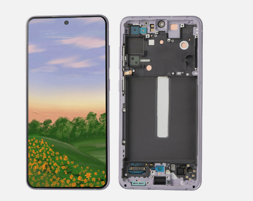 TE Samsung S21FE G990E Uyumlu Çıtalı Lcd Ekran Mor