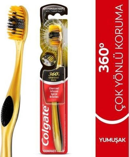 360 Charcoal Gold Çok Yönlü Koruma Yumuşak Diş Fırçası