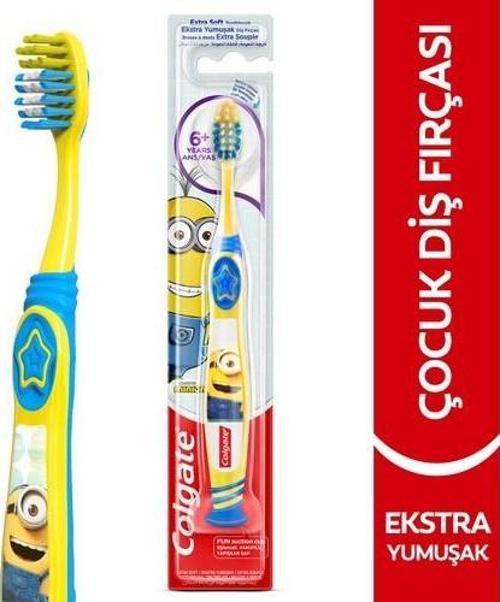 Minions 6+ Yaş Vakumlu Yapışkan Sap Ekstra Yumuşak Çocuk Diş Fırçası