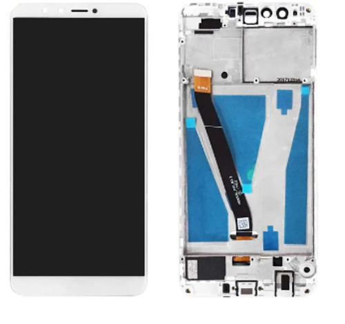 TE Huawei Y9 2018 Uyumlu Çıtalı HK Lcd Ekran Dokunmatik Beyaz   