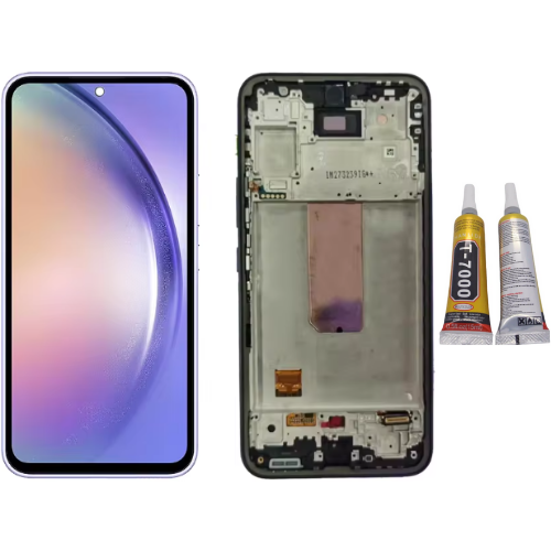TE Samsung A54 5G A546F Uyumlu Lcd Ekran Servis Siyah + B7000