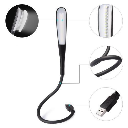 PM-24561 14 Ledli Siyah Esnek Usb Led Lamba