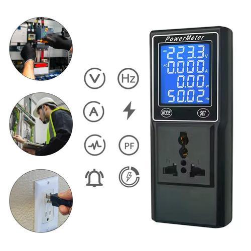 PM-26400 Volt Amper Watt HZ Güç Ölçer Dijital Ekranlı (Powermeter)