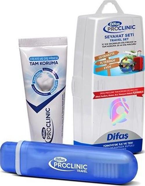 Pro Clinic Diş Fırçası Ve Tam Koruma Diş Macunu 25 Ml Kutulu Seyahat Diş Seti